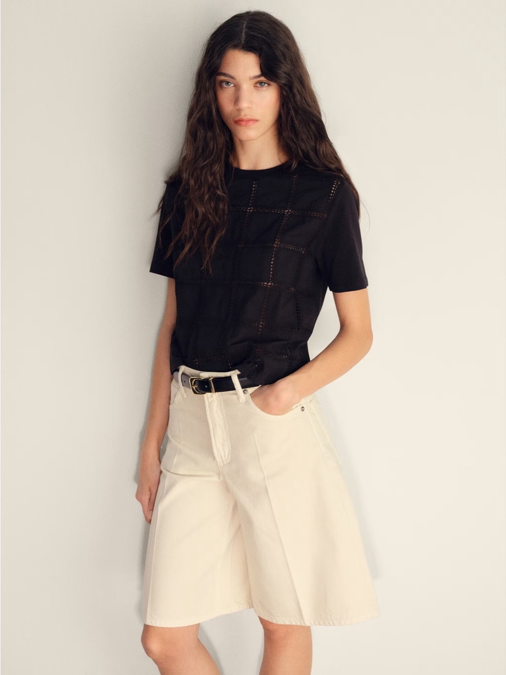 NWT (size small) Mango EMBROIDERED DETAIL T-SHIRT - Picture 3 of 7